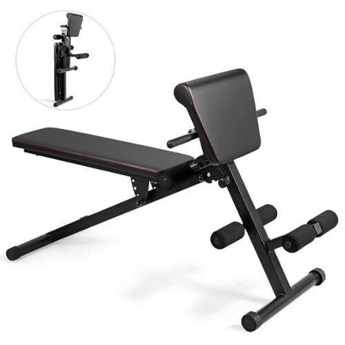 Rent to own Costway - Adjustable Weight Bench Strength Workout Full Body Exercise - Black