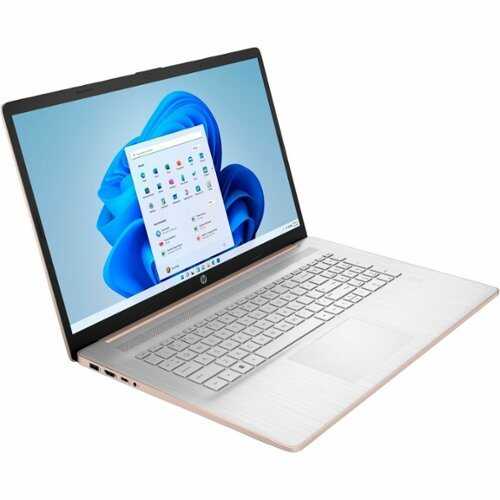 Rent to own HP - 17-c0000 17.3" 1600 x 900 (HD+) Laptop - Intel Celeron with 4GB Memory - 256 GB SSD - Pale Gold Rose, Natural Silver, Dual Color