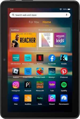 Rent to own Amazon - Fire HD 8 tablet, 8” HD Display, 3GB memory, 32GB,  designed for portable entertainment, Black, (2024 release) - Black