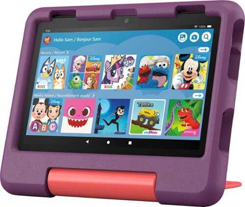 Rent to own Amazon - Fire HD 8 Kids tablet, ages 3-7 | 3GB memory, 13-hr battery, 32GB, (2024 release) - Grape