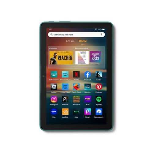 Rent to own Amazon - Fire HD 8 tablet, 8” HD Display, 3GB memory, 32GB,  designed for portable entertainment, Emerald, (2024 release) - Emerald