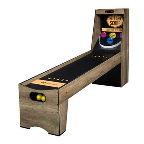 Rent to own MD Sports 7’ 3” Compact Roll and Score Arcade Game with Electronic Scoring and Ball Return System - Brown