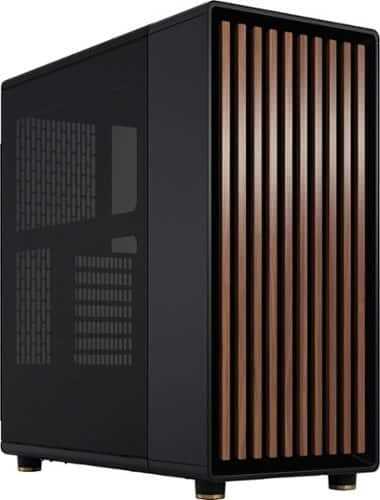 Rent to own Fractal Design - North Charcoal Black Chassis with Walnut Front and Mesh Side Panel - Black