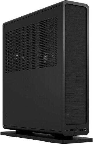 Rent to own Fractal Design - Ridge Black Mini-ITX Slim Small Form Factor Console PC Case with PCIe 4.0 Riser - Black