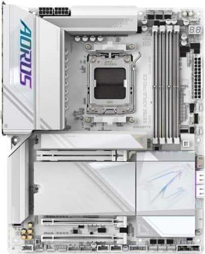 Rent to own GIGABYTE - X870E AORUS PRO ICE (Socket AM5) AMD X870 ATX DDR5 Wi-Fi 7 Motherboard - White