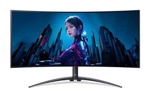 Rent to own Acer - 34" QHD OLED Curved UHD 240Hz 0.03ms FreeSync Gaming Monitor with HDR (DisplayPort, HDMI) - Black