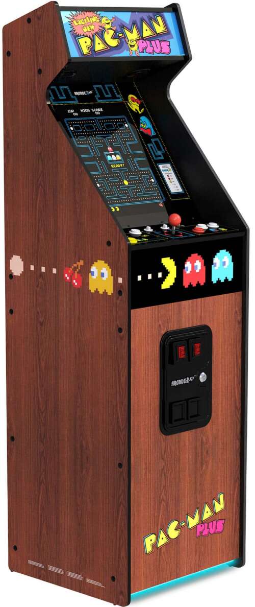 Rent to own Arcade1Up - Pacman Plus Deluxe Limited Edition Arcade Console - Brown