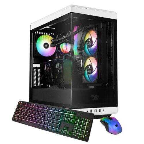 Rent to own iBUYPOWER - Y40 PRO Gaming Desktop PC - AMD Ryzen 7 9700X- NVIDIA GeForce RTX 4070 Ti Super 16GB- 32GB DDR5 RGB RAM - 1TB NVMe - White