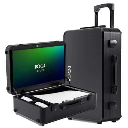 Rent to own POGA - LUX PlayStation5 Premium Portable Console Travel Case w/ Trolley & 24" AOC Gaming Monitor(V2 Bluetooth Speaker-Optional) - Black