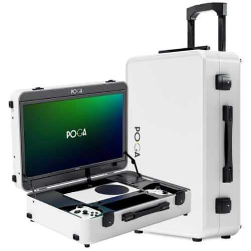 Rent to own POGA - PRO Premium Portable Console Travel Case in w/ Trolley & 21.5'' ASUS Gaming Monitor for Xbox Series S - White