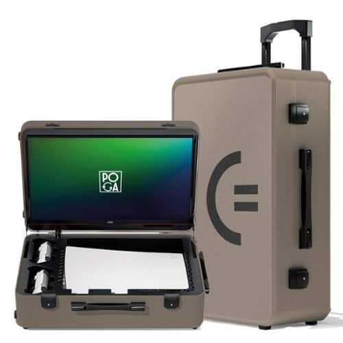 Rent to own POGA - LUX PlayStation 5 Premium Portable Console Travel Case w/ Trolley & 24‘‘ AOC Gaming Monitor - Desert Taupe