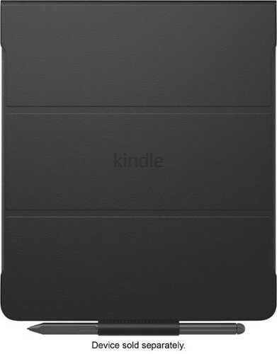 Rent to own Plant-Based Leather Folio Cover with Magnetic Attach, Designed with Sustainability in Mind for New Amazon Kindle Scribe - Black