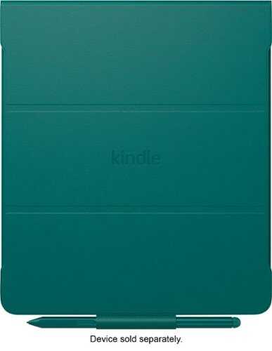 Rent to own Plant-Based Leather Folio Cover with Magnetic Attach, Designed with Sustainability in Mind for New Amazon Kindle Scribe - Jade