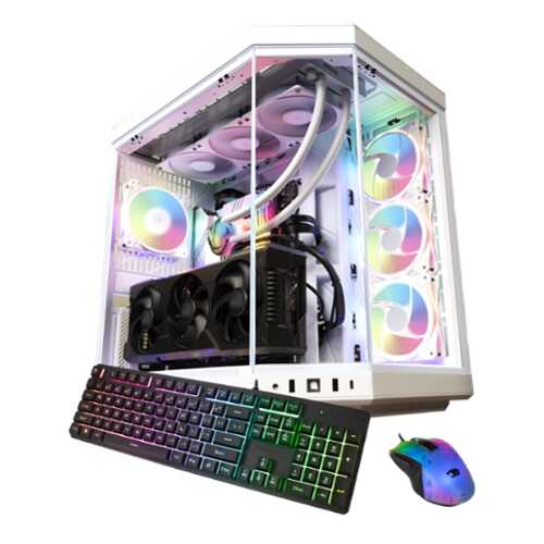 Rent to own iBUYPOWER - Y70 Gaming Desktop PC - AMD Ryzen 9 9900X- NVIDIA GeForce RTX 4070 Ti Super 16GB- 64GB DDR5 RGB RAM - 1TB NVMe - Snow White