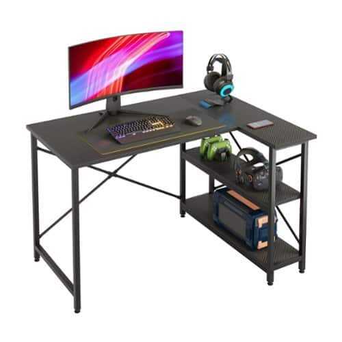 Rent to own Bestier - L Shaped Desk - black