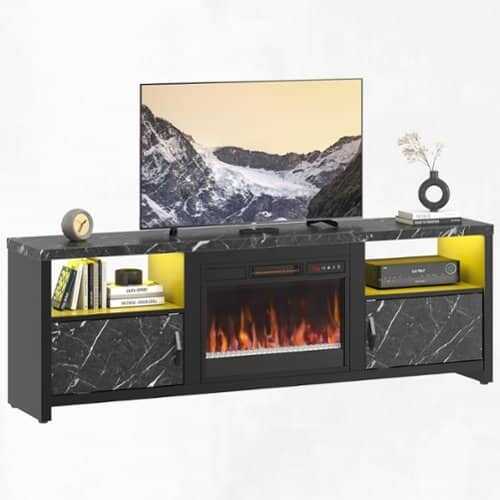 Rent to own Bestier Fireplace, TV Stand, Entertainment Center, TV Stand, Storage Space - Black