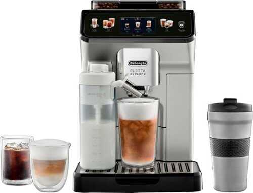 Rent to own De'Longhi - Eletta Explore Fully Automatic Espresso Machine with Cold Brew - Silver