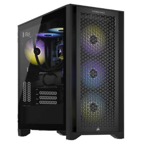 Rent to own CORSAIR - VENGEANCE a7400 Gaming Desktop - AMD Ryzen 9 9900X - 64GB RGB DDR5 Memory -  NVIDIA GeForce RTX 4090 – 2TB SSD - Black