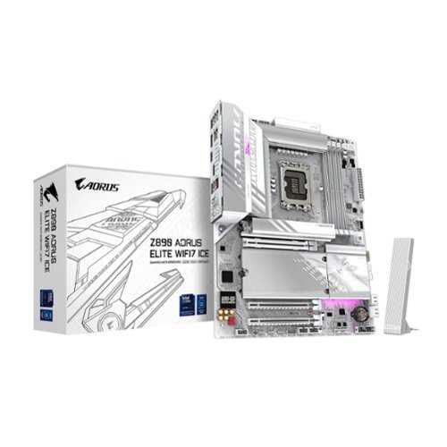 Rent to own GIGABYTE - Z890 AORUS ELITE WIFI7 ICE (Socket LGA 1851) Intel Z890 ATX DDR5 Wi-Fi 7 Motherboard - White