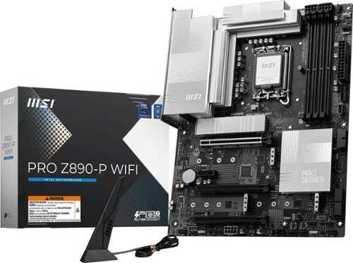 Rent to own MSI PRO Z890-P WIFI (Socket LGA 1851) Intel Z890 ATX DDR5 Wi-Fi 7 Motherboard - Black