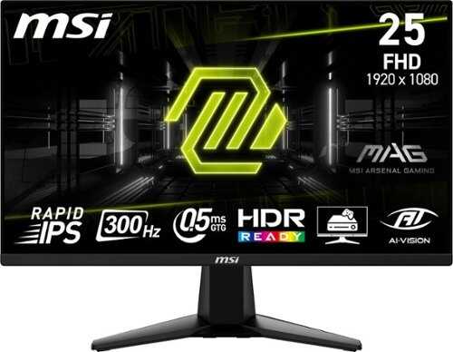 Rent to own MSI - MAG 255XF 24.5" Rapid IPS LCD FHD 300Hz 0.5ms Adaptive sync Gaming Monitor(DisplayPort,HDMI) - Metallic Black