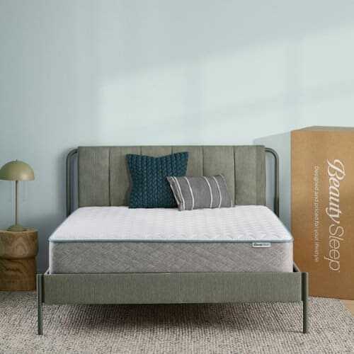 Rent to own Beautyrest - BeautySleep Slumber Time 10" Memory Foam Firm Mattress in a Box -King - White