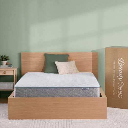 Rent to own Beautyrest - BeautySleep Slumber Time 10" Hybrid Medium Firm Mattress in a Box -King - White