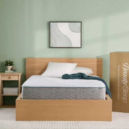 Rent to own Beautyrest - BeautySleep Slumber Time 12" Hybrid Medium Mattress in a Box -Twin - White