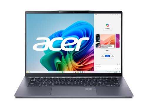 Rent to own Acer - Swift Go 14 AI - Copilot+ PC - 14.5" IPS 2560 x 1600 120Hz – Snapdragon X Plus – 16GB Memory – 1TB SSD – Steel Gray - Steel Gray