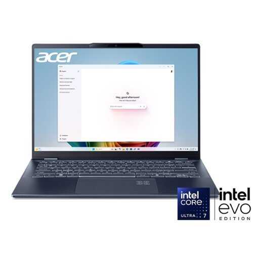 Rent to own Acer - Swift 14 AI – 14" WUXGA Touch Laptop - Copilot+ PC – Intel Core Ultra 7 – 32GB Memory – 1TB SSD – Steam Blue - Steam Blue