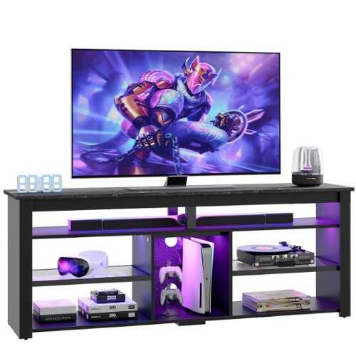 Rent to own Bestier - 63'' TV Cabinet Up to 70" - Black Marble