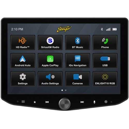 Rent to own Stinger - 10.1” Android Auto/Apple CarPlay Bluetooth Digital Media Receiver - Black