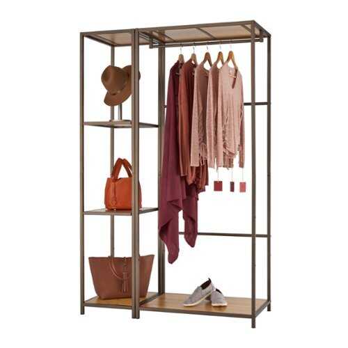 Rent to own TRINITY | 45x20x72 | Modular Bamboo Closet Organizer | 2-Piece Set | Bronze Anthracite® - Bronze Anthracite®