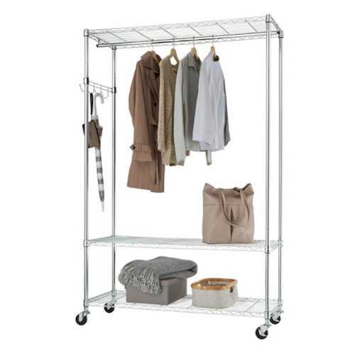 Rent to own TRINITY EcoStorage® 3-Tier |48x18x75.5| Rolling Garment Rack | - Chrome