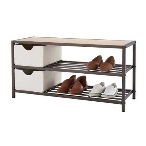 Rent to own TRINITY | 3-Tier Shoe Bench w/ Baskets | Bronze Anthracite® - Bronze Anthracite®