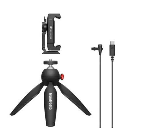 Rent to own Sennheiser - XS Lav USB-C Mobile Kit Omnidirectional Clip-on Microphone with Smartphone Clamp & Manfrotto PIXI Mini Tripod