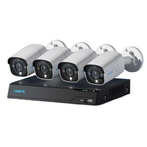 Rent to own Reolink 8MP 8-ch 4 Bullet PoE Cameras with Smart Detection & Soptlight NVR System - Black & White