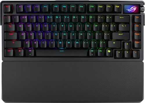 Rent to own ASUS - Azoth Ergonomic Bluetooth Mechanical Gaming Keyboard with OLED Display - Gunmetal