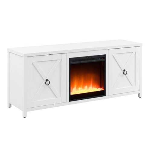 Rent to own Camden&Wells - Felinna Crystal Fireplace TV Stand for Most TVs up to 65" - Alabaster