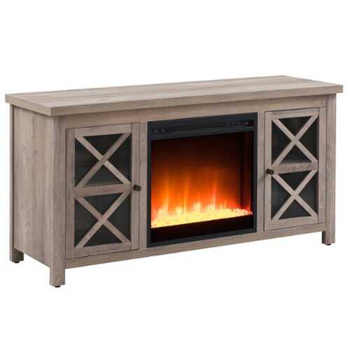 Rent to own Camden&Wells - Portland Crystal Fireplace TV Stand for Most TVs up to 55" - Oak