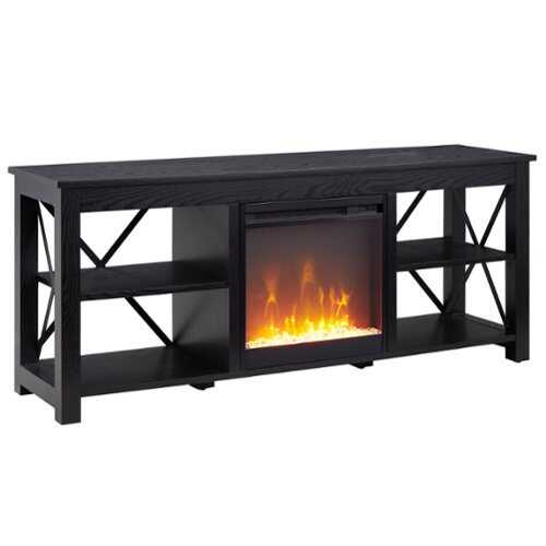 Rent to own Camden&Wells - Ulla Crystal Fireplace TV Stand for Most TVs up to 65" - Obsidian