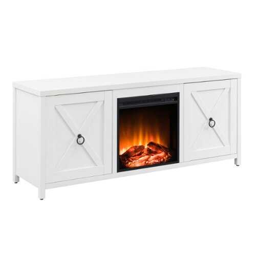 Rent to own Camden&Wells - Felinna Log Fireplace TV Stand for Most TVs up to 65" - Alabaster