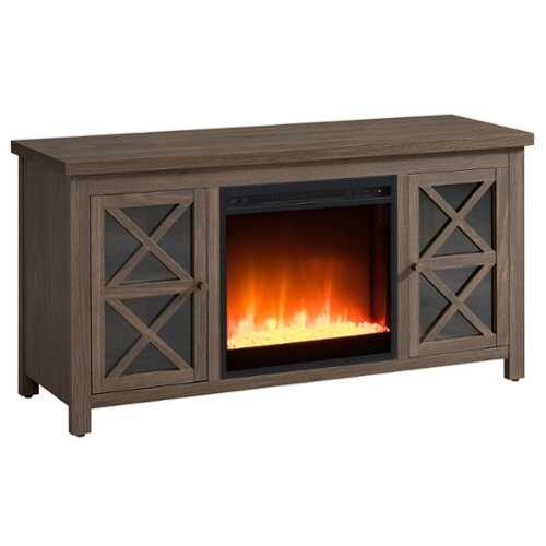 Rent to own Camden&Wells - Portland Crystal Fireplace TV Stand for Most TVs up to 55" - Coffee Bean