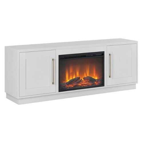 Rent to own Camden&Wells - Cove Log Fireplace TV Stand for Most TVs up to 75" - Alabaster