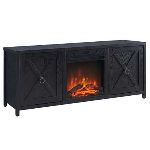 Rent to own Camden&Wells - Felinna Log Fireplace TV Stand for Most TVs up to 65" - Obsidian