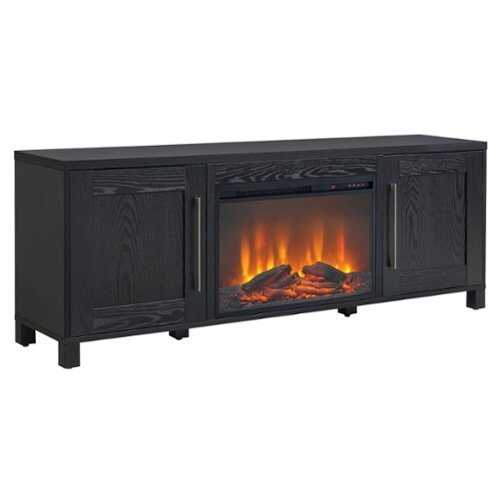 Rent to own Camden&Wells - Yarmouth Log Fireplace TV Stand for Most TVs up to 75" - Obsidian