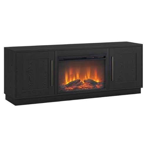 Rent to own Camden&Wells - Cove Log Fireplace TV Stand for Most TVs up to 75" - Obsidian