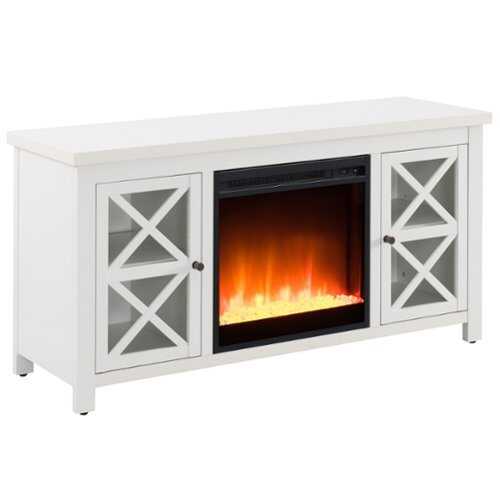 Rent to own Camden&Wells - Portland Crystal Fireplace TV Stand for Most TVs up to 55" - Alabaster