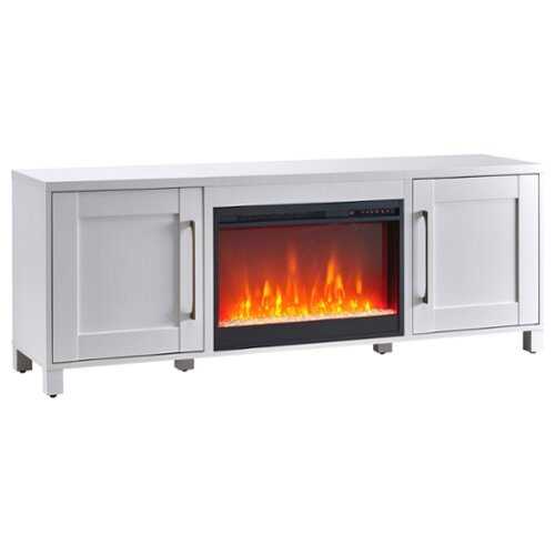 Rent to own Camden&Wells - Yarmouth Crystal Fireplace TV Stand for Most TVs up to 75" - Alabaster