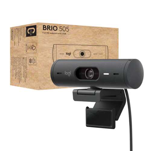 Rent to own Logitech - Brio 505 Full HD Webcam with Auto Light Correction, Auto-Framing, Works with Microsoft Teams, Zoom, Google Meet - Graphite
